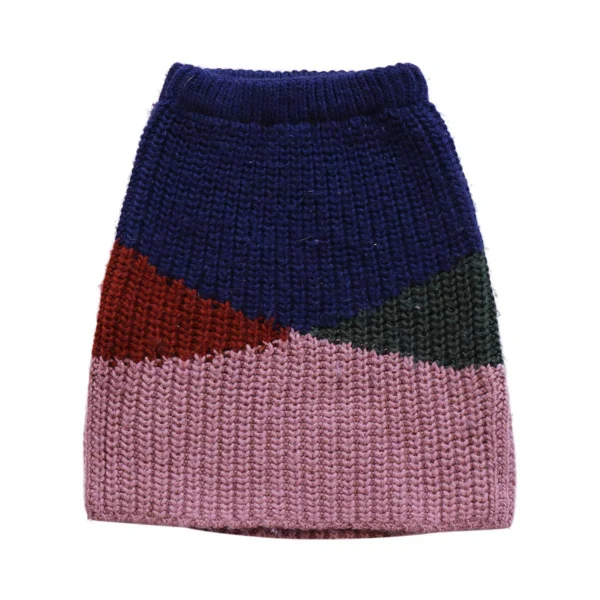 Chunky Knit Colorblock Skirt | Multi  4/5y - Designed by BOBO CHOSES