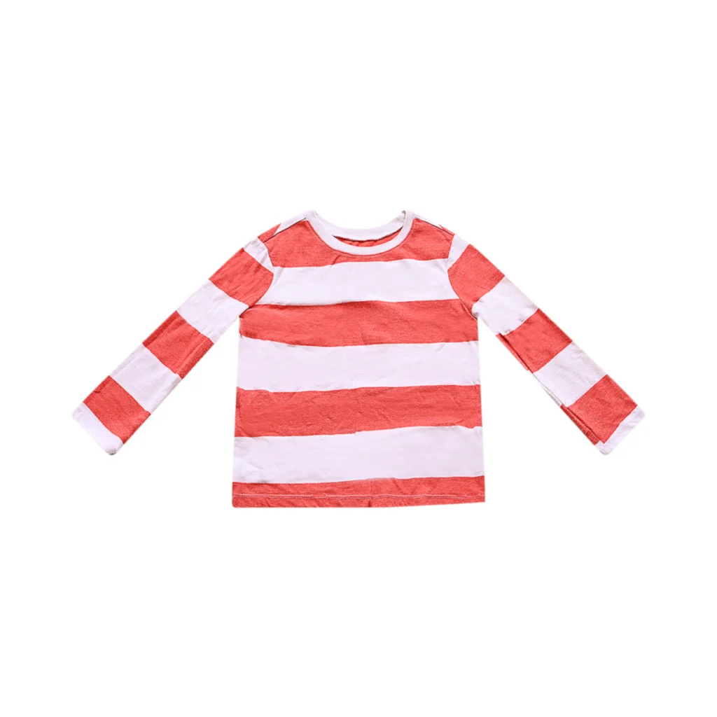 Striped Long Sleeve T-Shirt  | Red Multi  4y - Designed by Old Navy