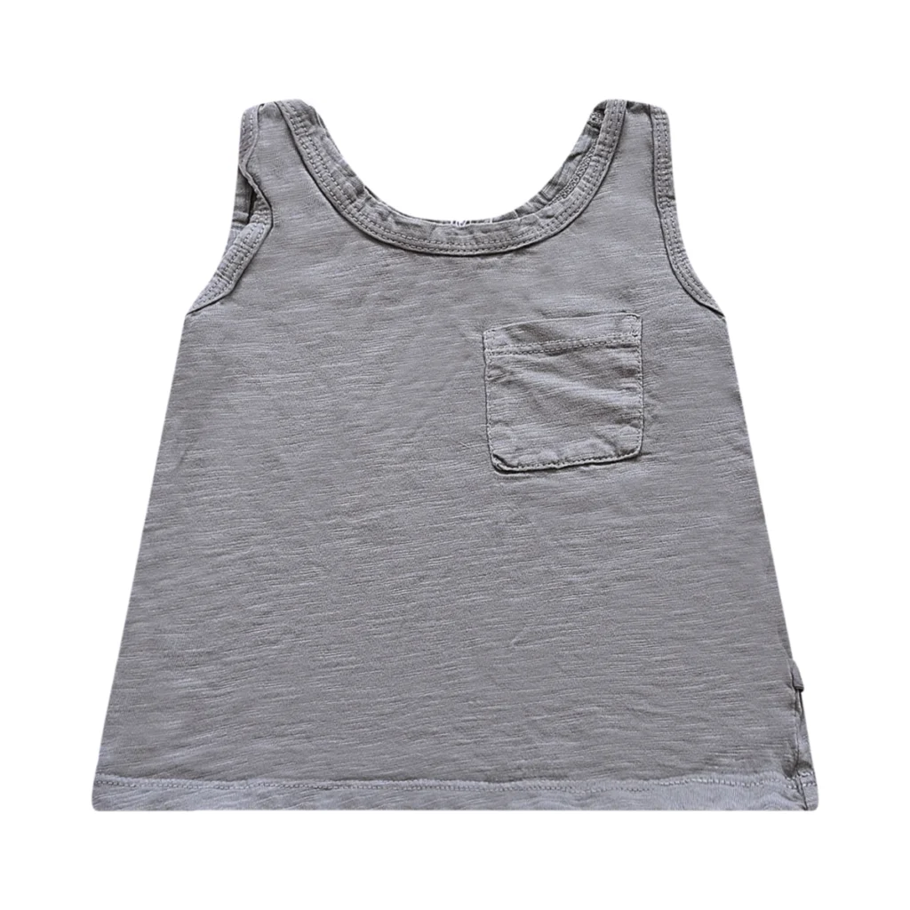 Tank Top  | Moss  6/12m - Designed by LES GAMINS