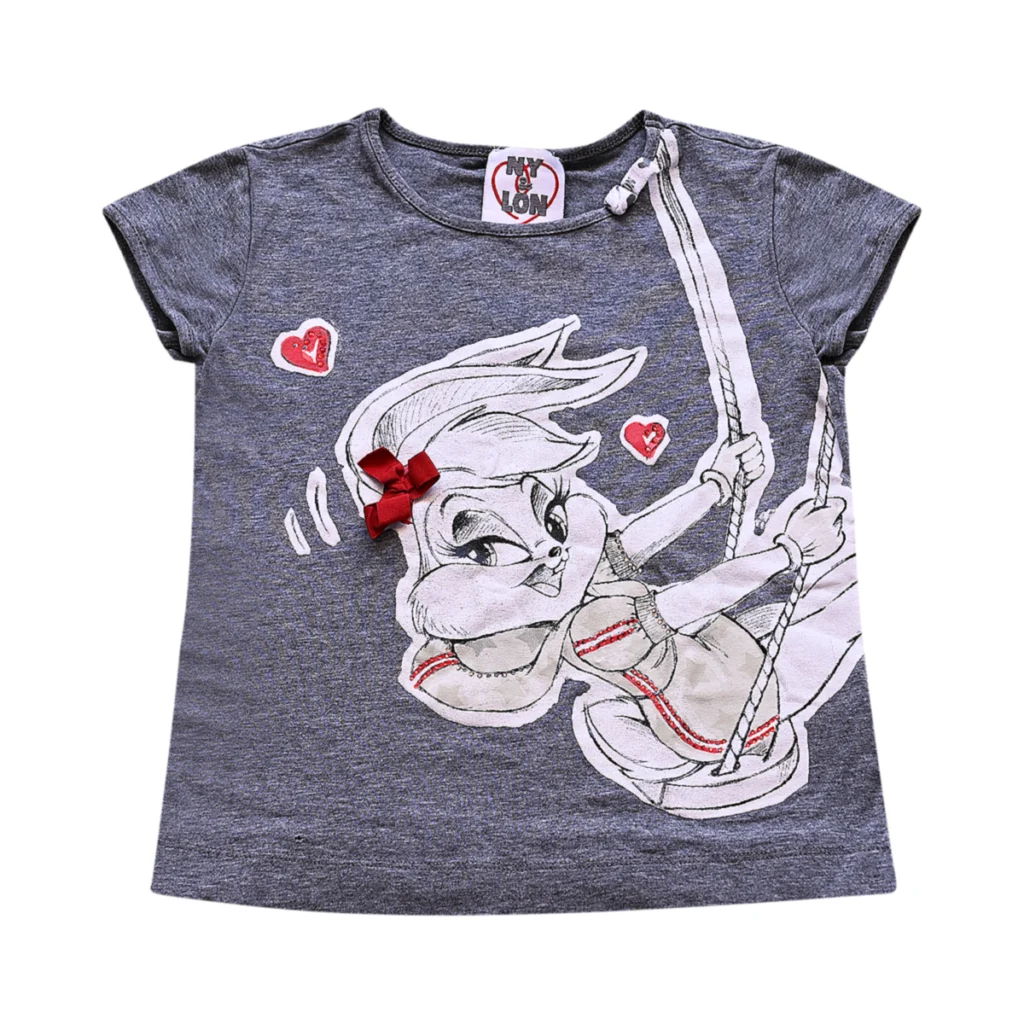 Lola Bunny Tee  | Dark Grey   5y - Designed by NY & LON