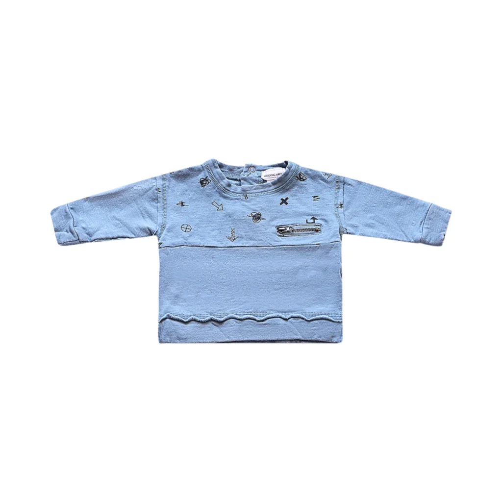 Doodle Sweatshirt  | Dusty Blue  6m - Designed by KIDDING AROUND