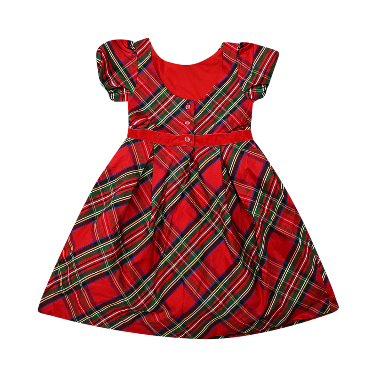 DSC 2600 Plaid Party Dress | Red Multi 4y - Designed by JANIE & JACK