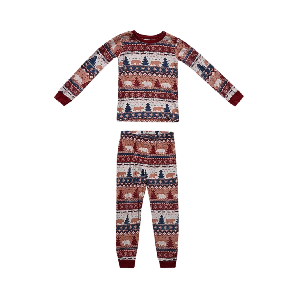 Holiday Pajama Set | Brown Multi  3y - Designed by PLACE
