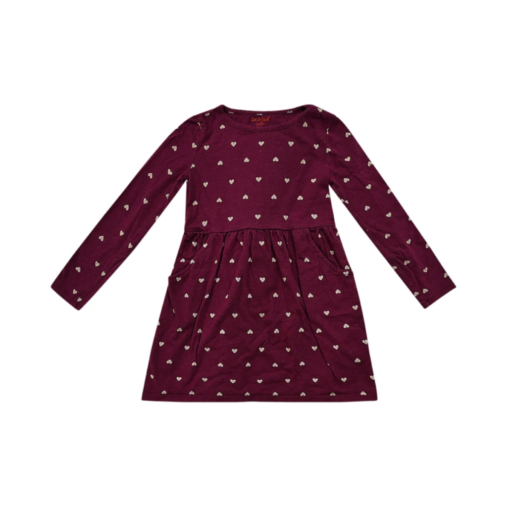 Burgundy Heart Dress | Burgundy  6y - Designed by CAT & JACK