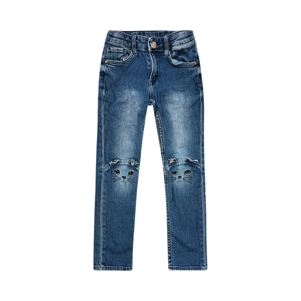 Kitty Knee Jeans  | Medium Wash  5/6y - Designed by H&M