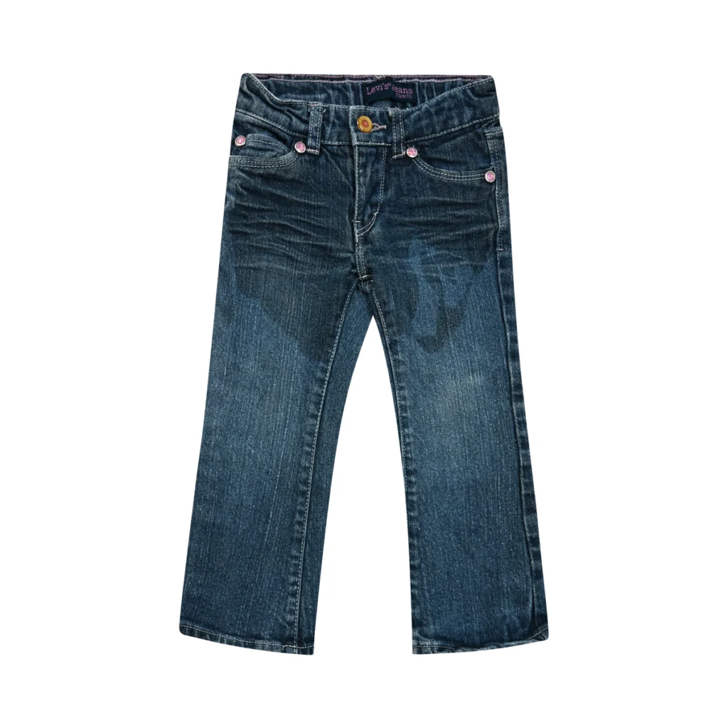 Glitter Button Jeans  | Dark Wash  2y - Designed by LEVIS