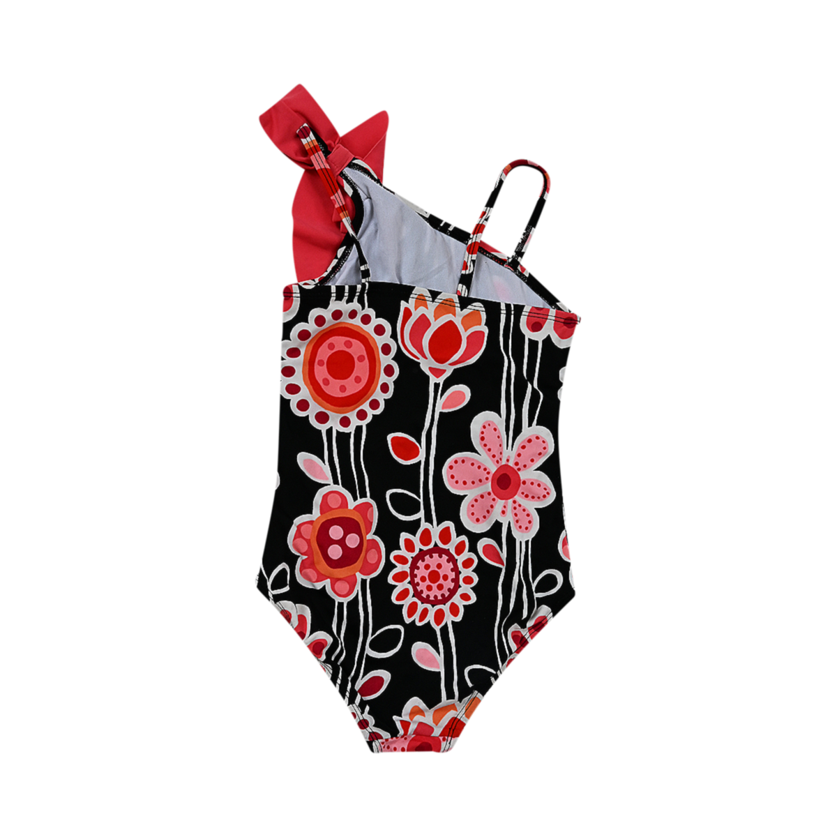 DSC 2885 Flower Power Bow Swimsuit | Black Multi 5y - Designed by GYMBOREE