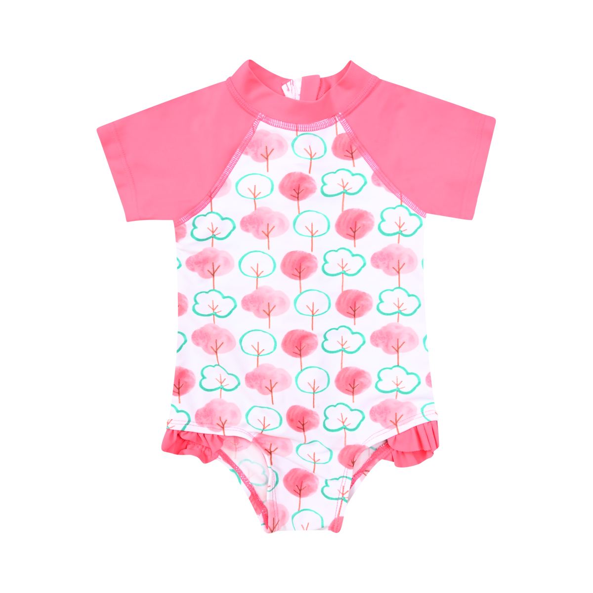 DSC 2945 Little Grove Swimsuit | Bubblegum Pink 12m - Designed by FLOATIMINI