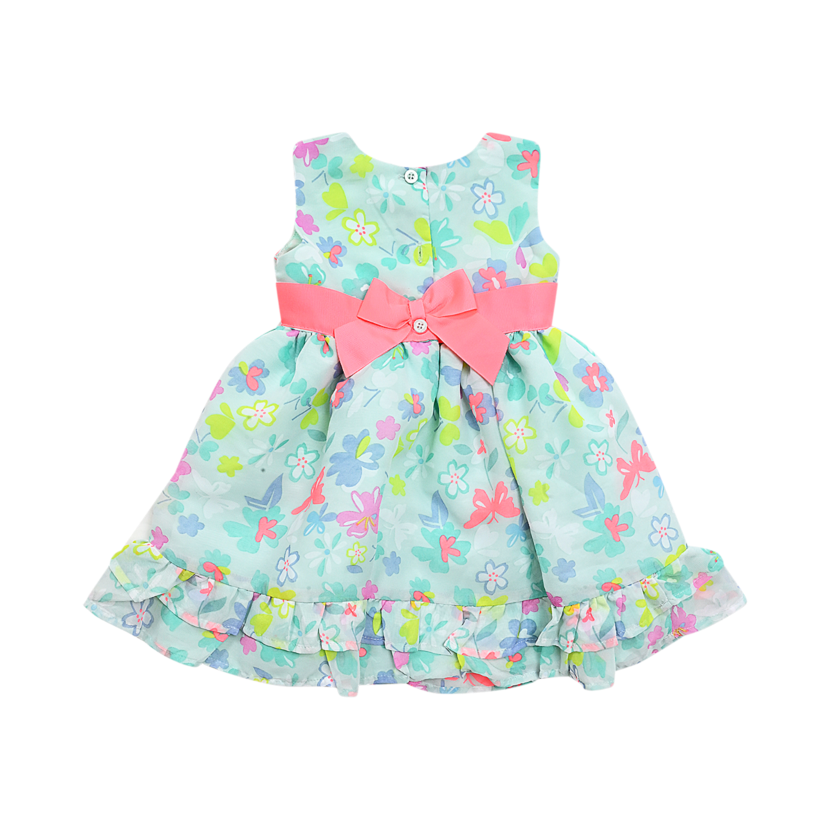 DSC 3041 Butterfly Ruffle Dress | Multi 2y - Designed by BLUEBERI BOULEVARD