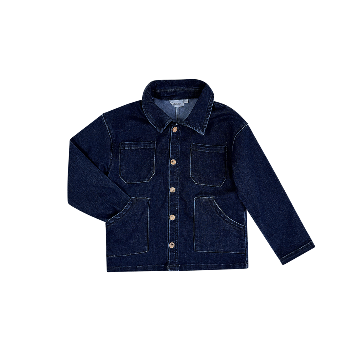 IMG 7586 Denim Chore Coat | Dark Wash 5/6y - Designed by LIL' ATELIER