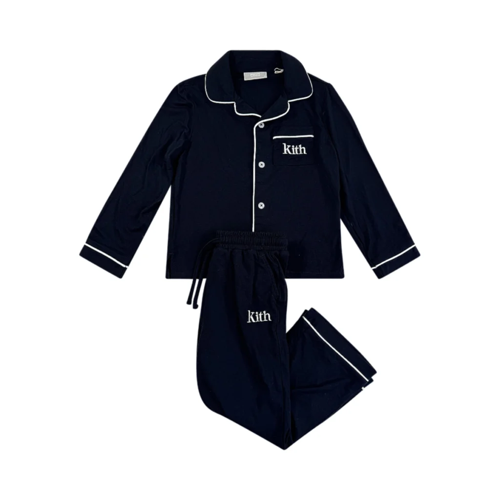 Kith Classic Piped PJ Set | Black Multi  4y - Designed by KITH