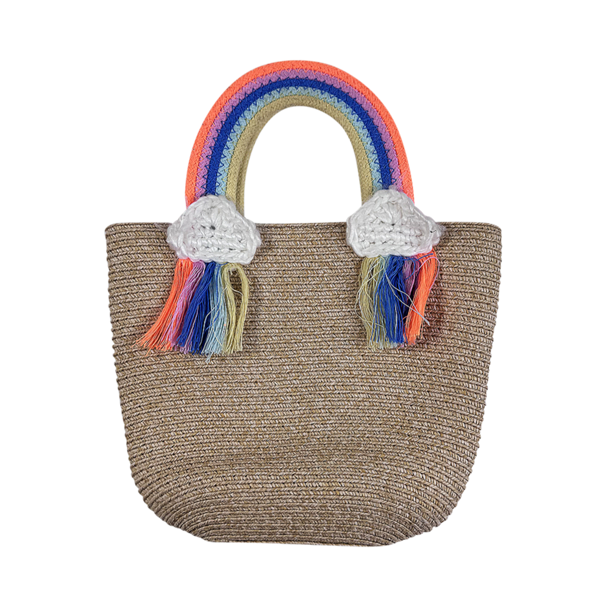 IMG 7622 Rainbow Handle Straw Tote | Natural Straw O/S - Designed by CAT & JACK
