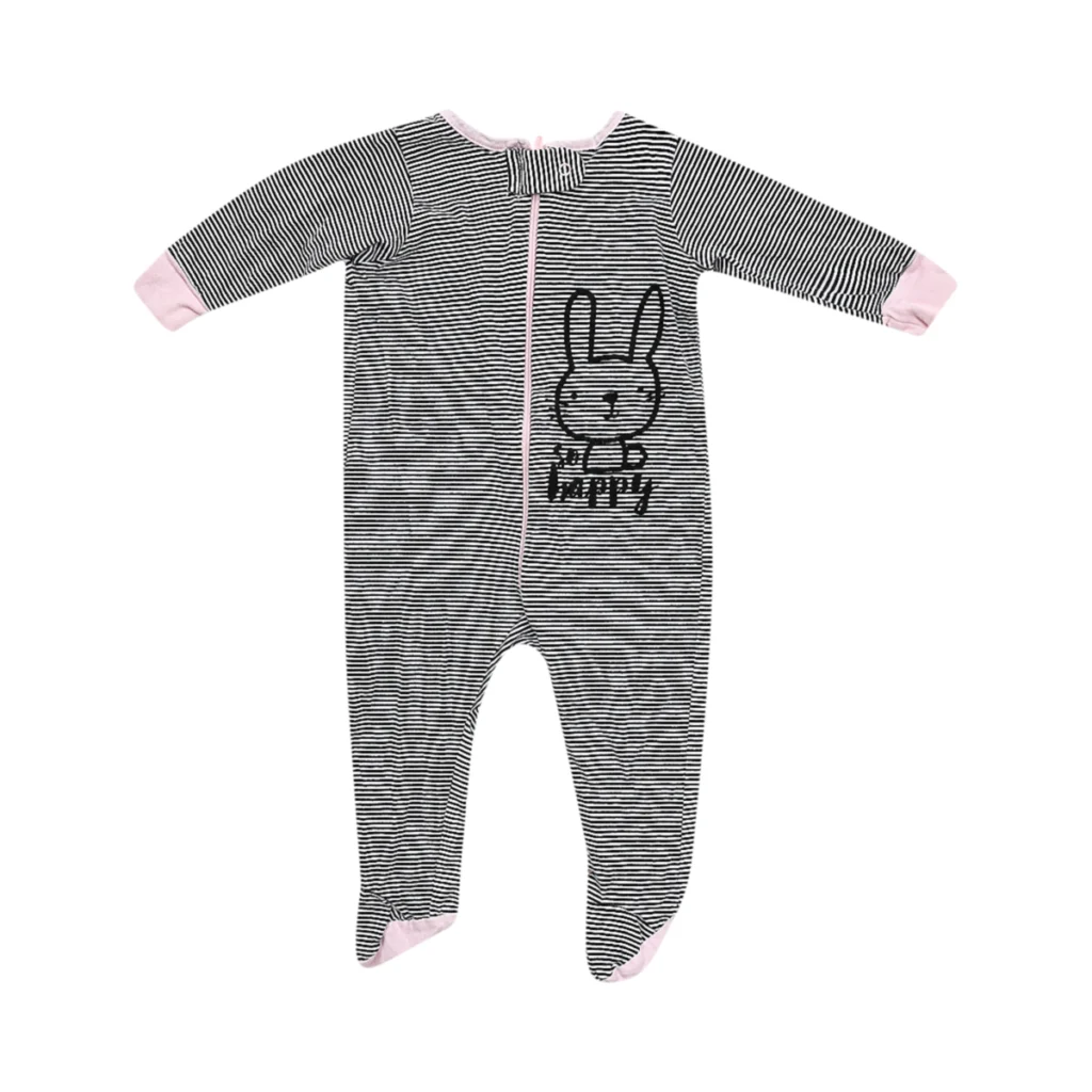 Happy Bunny Onesie  | White Multi  6m - Designed by Gerber
