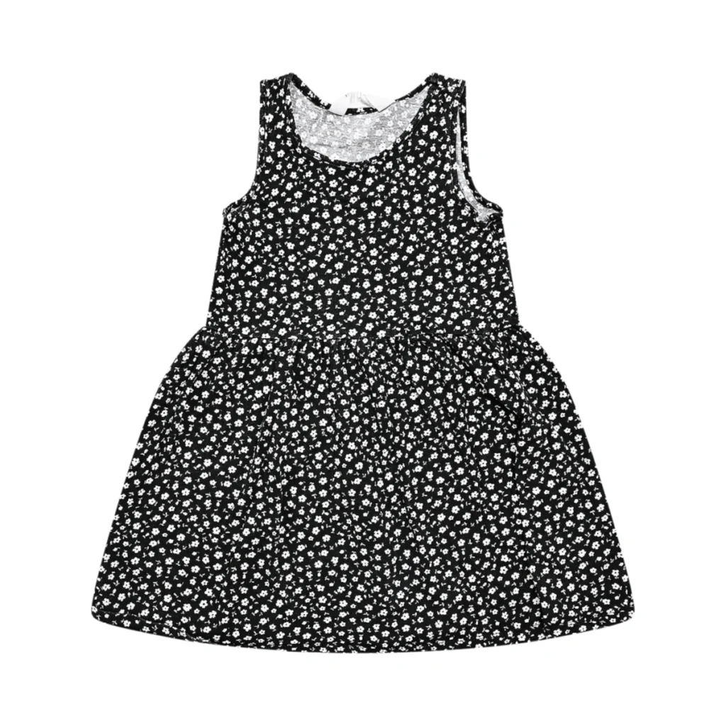 Midnight Meadow Dress  | Washed Black  4/5y - Designed by H&M