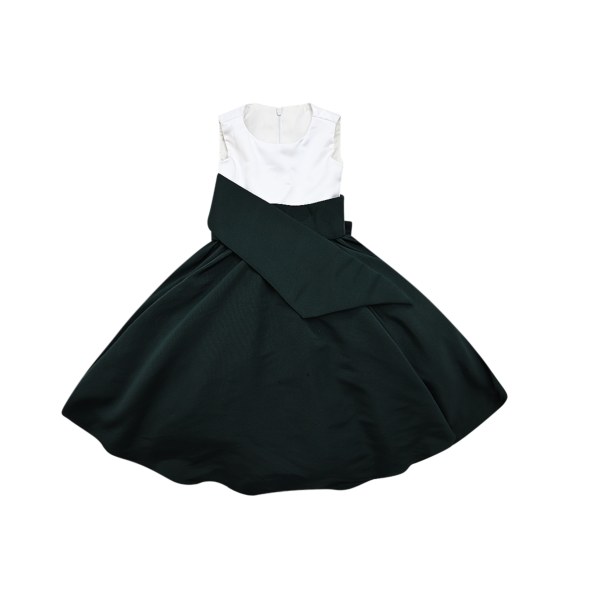 DSC 3351 Bow Statement Party Dress | Hunter Green 5y - Designed by Unknown