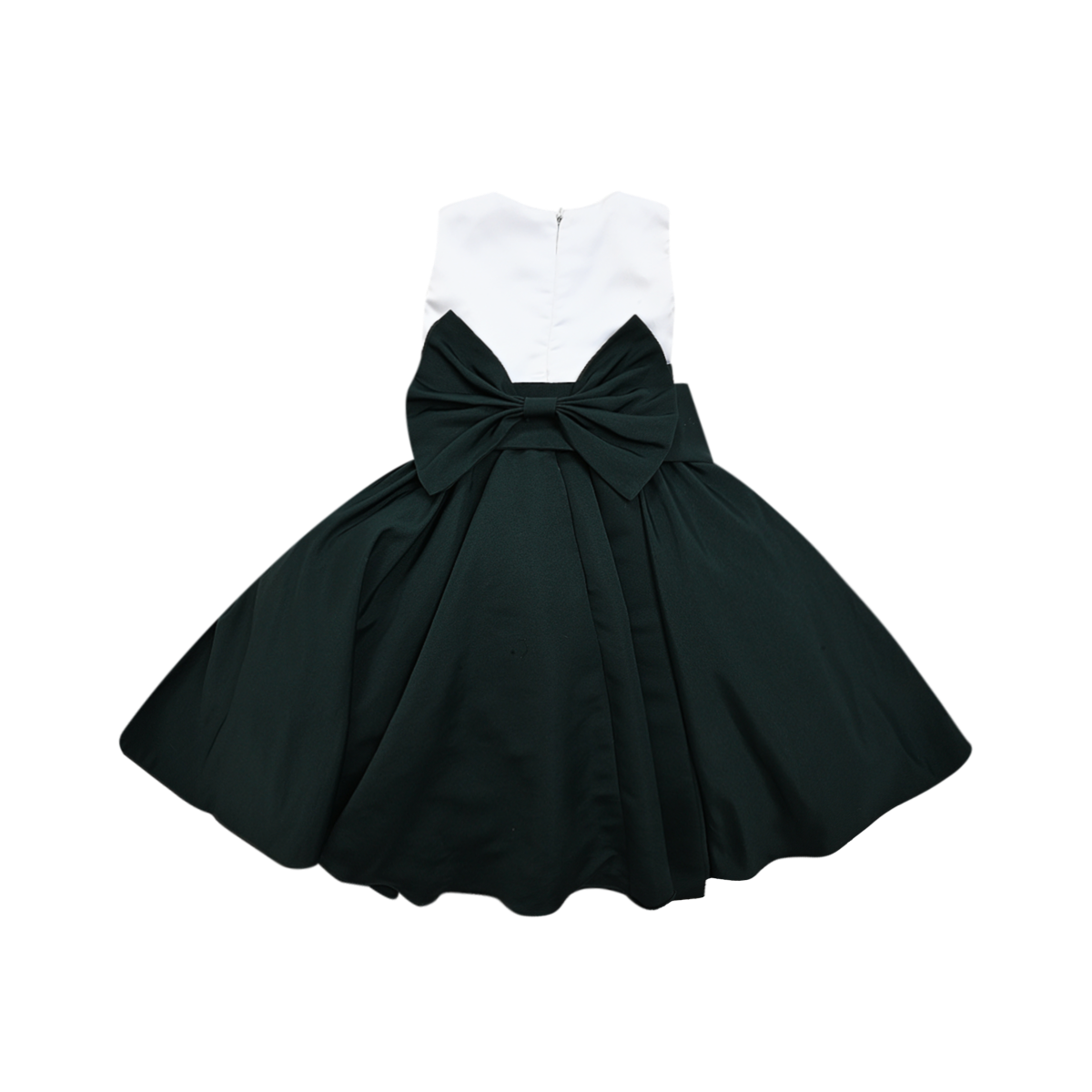 DSC 3353 Bow Statement Party Dress | Hunter Green 5y - Designed by Unknown