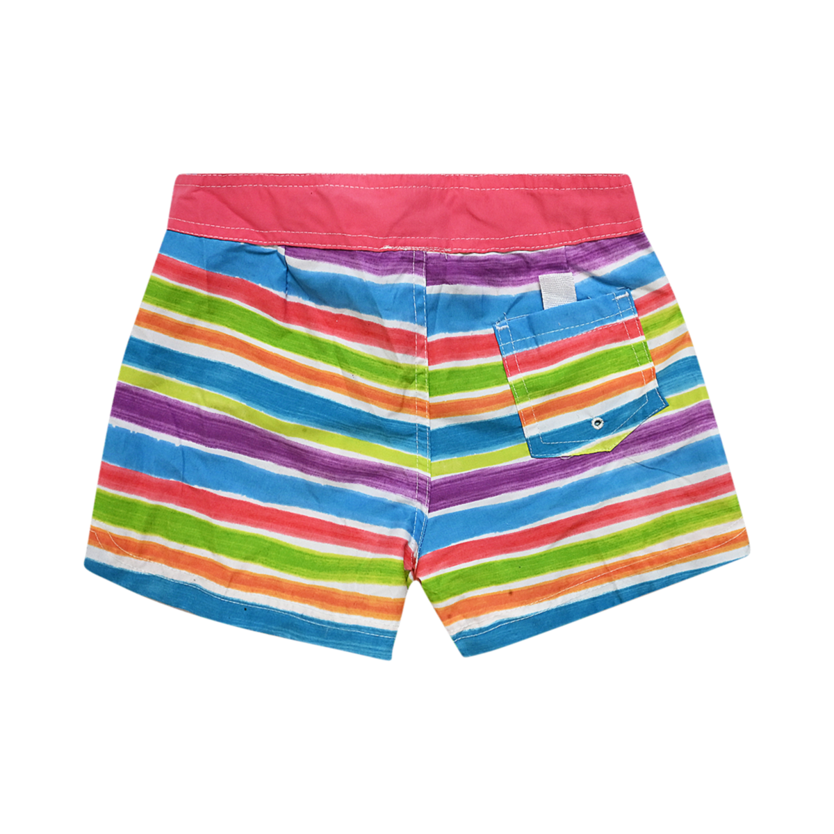 DSC 3408 Retro Rainbow Swim Trunks | Rainbow 7/8y - Designed by RON JON SURF SHOP