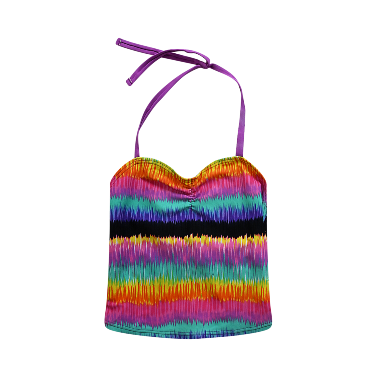 DSC 3493 Rainbow Wave Swim Top | Purple Multi 6y - Designed by XHILARATION